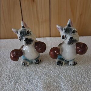 vintage porcelain Bonzo bulldog salt and pepper shakers